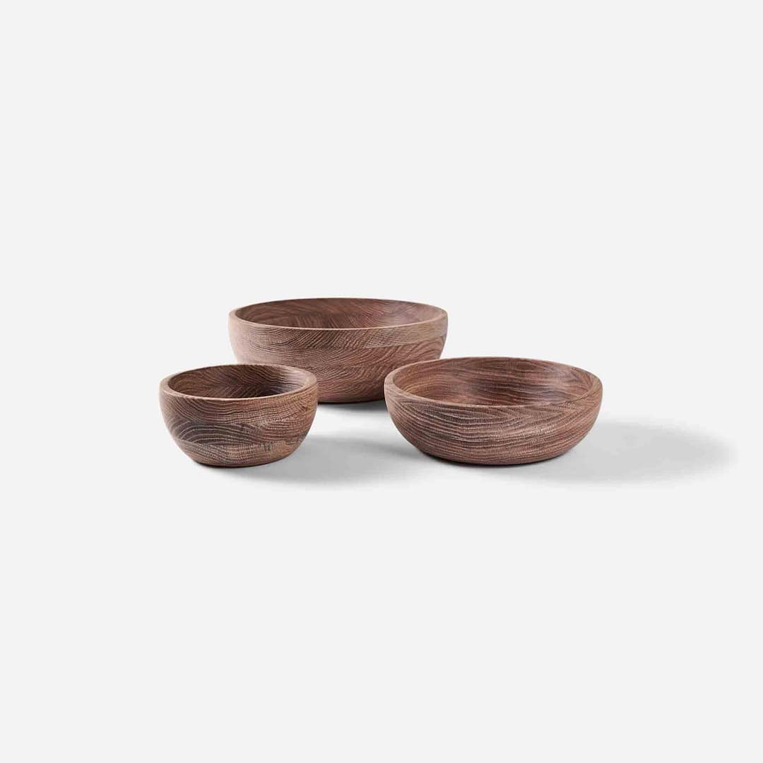 E-commerce picture of wooden bowls shot on white by Stefan Venter photography in studio in Cape Town, South Africa.